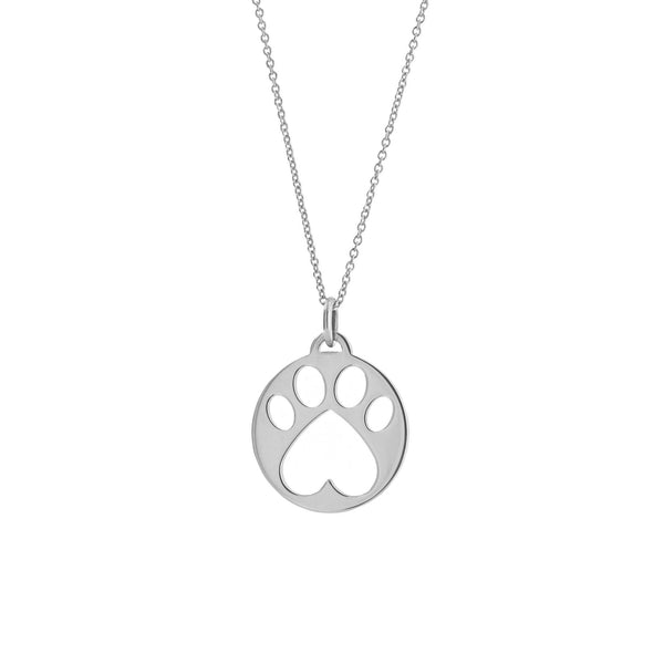 Our Cause for Paws Sterling Silver Open Locket Pendant Necklace
